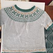 pull coton jacquard manches courtes. Knitting project by Patricia Ricome Pigot - 06.12.2023