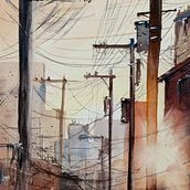 Mi proyecto del curso: Pintura expresiva con acuarela: crea ilustraciones cautivadoras. Fine Arts, Painting, and Watercolor Painting project by Esther Navarro - 06.12.2023