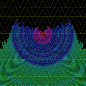Using the FFT analyzer on 2D Context to draw arcs.. Motion Graphics, Multimedia, and JavaScript project by Ronaldo Lombardi - 05.12.2023