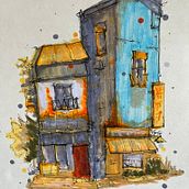 Two attempts.   Now to find final boss building.. Sketching, Drawing, Architectural Illustration, Sketchbook & Ink Illustration project by eoinod - 03.15.2024