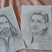 My project for course: Portrait Sketchbooking: Explore the Human Face. Sketching, Drawing, Portrait Drawing, Artistic Drawing, and Sketchbook project by Maria V. - 06.10.2023