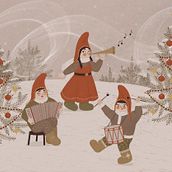 Christmas postcard . Traditional illustration project by Юлия Кромская - 06.13.2023