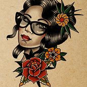Meu projeto do curso: Design de tatuagens estilo old school no Procreate. Traditional illustration, Drawing, Digital Illustration, and Tattoo Design project by juliana_30 - 06.11.2023