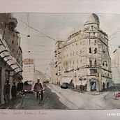 Milano Corso Buenos Aires. Watercolor Painting project by mrov5903 - 06.14.2023