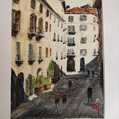 Milano Via della Madonnina. Watercolor Painting project by mrov5903 - 06.14.2023