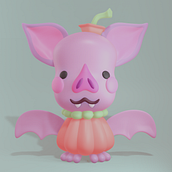 Hector Satum: Kawaii Character Creation in 3D with Blender. Un projet de Illustration traditionnelle, Conception de personnages, Illustration numérique, Modélisation 3D , et Manga de rachel_berg13 - 12.06.2023