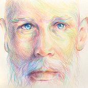 Meu projeto do curso: Desenho de retratos vibrantes com lápis de cor. Drawing, Portrait Drawing, Sketchbook, and Colored Pencil Drawing project by Paola Sansão - 06.15.2023