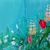 Meu projeto do curso: Ilustração botânica de pinturas acrílicas florais. Fine Arts, Painting, Acr, lic Painting, and Botanical Illustration project by renataviveiros_to - 06.16.2023