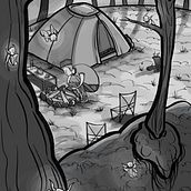 Ilustración Bosque, Flama Fanzine, 2023.. Un proyecto de Ilustración tradicional e Ilustración digital de Ángela Martínez Clemente - 16.06.2023