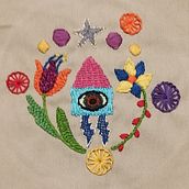 Meu projeto do curso: Bordado contemporâneo com pontos tradicionais mexicanos. Un projet de Artisanat, Broderie, Art textile , et Design textile de PATRICIA PASQUALUCCI - 16.06.2023