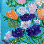 My project for course: Expressive Floral Painting with Acrylic Paint. Un proyecto de Bellas Artes, Pintura, Pintura acrílica e Ilustración botánica de maryann_siano5 - 16.06.2023