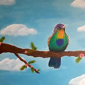 Acrylics - Bird. Un projet de Illustration traditionnelle, Animation , et Artisanat de Daleen Venter - 18.06.2023