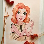 Fan art. Traditional illustration, Watercolor Painting, and Pencil Drawing project by Coralie - 06.18.2023