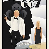 Craig 007 Tribute. Traditional illustration, Fine Arts, Poster Design, and Digital Illustration project by Thib Lfrt - 06.18.2023