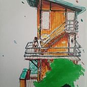 Mi proyecto del curso: Dibujo arquitectónico expresivo con marcadores de colores. Sketching, Drawing, Architectural Illustration, Sketchbook & Ink Illustration project by Borja Plana - 06.19.2023