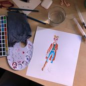 Mi proyecto del curso: Ilustración y caracterización de personajes con acuarela. Un projet de Illustration traditionnelle, Conception de personnages, Peinture , et Aquarelle de María Hermoso - 19.06.2023