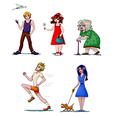 Mi proyecto del curso: Introducción al diseño de personajes para animación y videojuegos. Een project van Traditionele illustratie, Animatie, Ontwerp van personages, Videogames y Videogame-ontwerp van Zaira RM - 19.06.2023