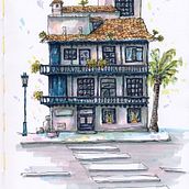 Mein Abschlussprojekt für den Kurs: Expressive Architekturskizzen mit Markern. Sketching, Drawing, Architectural Illustration, Sketchbook & Ink Illustration project by chivaro - 06.19.2023