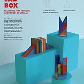 BOOKEND-BOX. Packaging reutilizable para difusores aromaticos de varillas.. Un projet de Conception de produits , et Packaging de Alejandro Serna Gonzalez - 15.06.2023