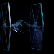 TIE Fighter Star wars. Un proyecto de 3D, Diseño de juegos y Modelado 3D de Ángel Sola Albendiz - 18.03.2023