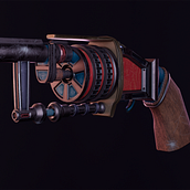 Punk Junk Revolver. Un proyecto de 3D, Diseño 3D y Modelado 3D de Ángel Sola Albendiz - 14.06.2022