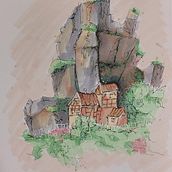 Mijn project van de cursus: Creëer expressieve architecturale schetsen met kleurstiften. Sketching, Drawing, Architectural Illustration, Sketchbook & Ink Illustration project by Willemien - 06.20.2023