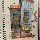 Mein Abschlussprojekt für den Kurs: Expressive Architekturskizzen mit Markern. Sketching, Drawing, Architectural Illustration, Sketchbook & Ink Illustration project by annelenewesterkamp - 06.20.2023