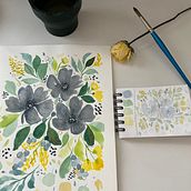 Mi proyecto del curso: Acuarela floral: conecta con la naturaleza. Traditional illustration, Painting, Watercolor Painting, and Botanical Illustration project by Olga Zamora Wilson - 06.19.2023