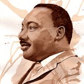 Martin Luther King, Jr - my 3rd profile painting. Painting, Portrait Drawing, Realistic Drawing, and Artistic Drawing project by Lisa Bennett - 06.21.2023