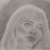 Dibujo a grafito. Un projet de Illustration traditionnelle, Dessin au cra, on, Dessin , et Dessin de portrait de sarabell - 21.06.2023