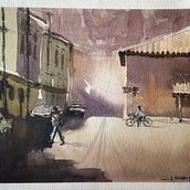 Mi proyecto del curso: Fundamentos de la luz y el color para acuarela. Painting, Watercolor Painting, and Architectural Illustration project by Juan Luis Monroy Botello - 06.20.2023