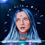 Mi proyecto del curso: Retratos digitales de fantasía con Photoshop. Traditional illustration, Drawing, Digital Illustration, Portrait Drawing, Digital Drawing, and Digital Painting project by Giuliana Barreto - 06.21.2023
