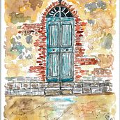 Puerta vieja. Un proyecto de Pintura a la acuarela y Sketchbook de Roberto Justo Robiolo - 21.06.2023