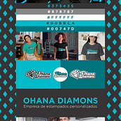 Diseño de Identidad para OHANA DIAMONS. Projekt z dziedziny Design i Projektowanie graficzne użytkownika Abril Rainbow - 22.06.2023