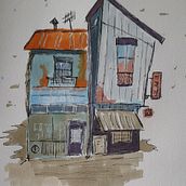 Mon projet du cours : Esquisses d'architecture expressives aux feutres de couleur. Sketching, Drawing, Architectural Illustration, Sketchbook & Ink Illustration project by daniel daniel Guffanti - 06.22.2023
