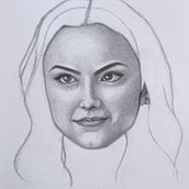 Portrait Study (Camila Mendes). Traditional illustration project by Lil Chen - 06.22.2023