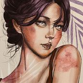 My project for course: Illustrated Portraits with Procreate. Traditional illustration, Vector Illustration, Digital Illustration, and Portrait Drawing project by Bryn Phillips Nguyen - 06.18.2023