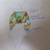 Mi proyecto del curso: Introducción al upcycling: diseña moda sostenible. Een project van Modeontwerp, Naaiwerk, Upcycling y Patroonontwerp en kleermakerij van Wanda Baez - 23.06.2023