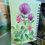 My project for course: Artistic Floral Watercolor: Connect with Nature. Un progetto di Illustrazione tradizionale, Pittura, Pittura ad acquerello e Illustrazione botanica di monicalfd - 24.06.2023