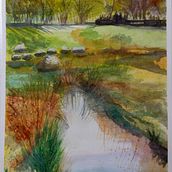 Mi proyecto del curso: Paisajes naturales en acuarela. Un proyecto de Bellas Artes, Pintura y Pintura a la acuarela de Viviana Cappa - 24.06.2023