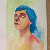 Meu projeto do curso: Retrato contemporâneo em aquarela. Fine Arts, Painting, Watercolor Painting, and Portrait Drawing project by ambrosio.neli17 - 06.25.2023