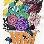 My final project for course: Floral Illustration with Gouache Paint. Digital Illustration, Botanical Illustration, and Gouache Painting project by Steph - 06.22.2023