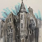 My project for course: Expressive Architectural Sketching with Colored Markers. Sketching, Drawing, Architectural Illustration, Sketchbook & Ink Illustration project by Brett Chouinard - 06.26.2023