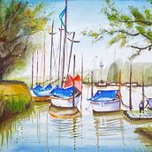 My project for course: Watercolor Techniques for Painting Seascapes Ein Projekt aus dem Bereich Malerei, Aquarellmalerei und Naturalistische Illustration von Anna-Maria Säntti - 26.06.2023