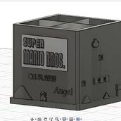 Mi proyecto del curso: Introducción al diseño e impresión en 3D Portalapizes Super Mario. 3D, Industrial Design, Product Design, 3D Modeling, and 3D Design project by Angel Bermudez - 06.04.2023