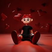 RED BOOT BOY ˚ ༘♡ ⋆｡˚. Un progetto di 3D, Character design, Graphic design, Social media, Rigging, Animazione di personaggi, Animazione 3D, Modellazione 3D e Character design 3D di Ledreff Phizeme - 02.02.2023
