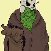 The Green Knight. Traditional illustration, Character Design, Digital Illustration, Digital Drawing, and Digital Painting project by erdoguege - 06.25.2023