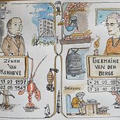 Mijn project van de cursus: Creatief schetsen: geef je illustraties levendigheid en detail. Een project van Traditionele illustratie,  Schetsen, Tekening met potlood,  Tekening, Aquarelschilderen, Sketchbook y  Illustratie met inkt van Ingrid Bracke - 27.06.2023