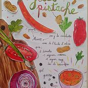 Mon projet du cours : Recettes illustrées : créez de délicieux dessins. Traditional illustration, Infographics, Vector Illustration, Drawing, Digital Illustration, Digital Painting, Sketchbook, Ink Illustration, and Naturalistic Illustration project by fabijoly - 06.27.2023