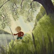 Strolling along the river . Een project van Traditionele illustratie y Digitale illustratie van Peter Hofmann - 27.06.2023